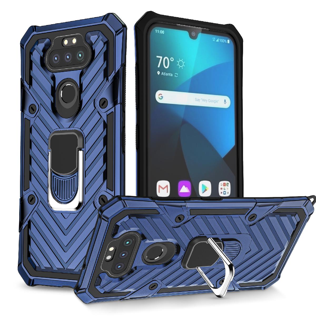 Reiko Kickstand Anti-Shock And Anti Falling Case for LG ARISTO 5 In Blue